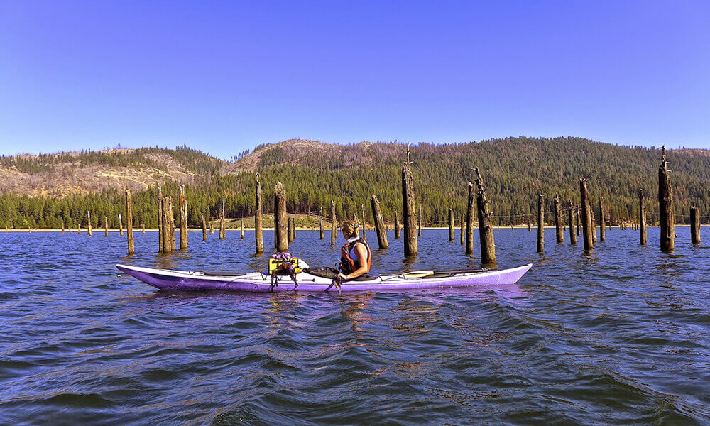 Kayaker at Butt Lake Resevoir