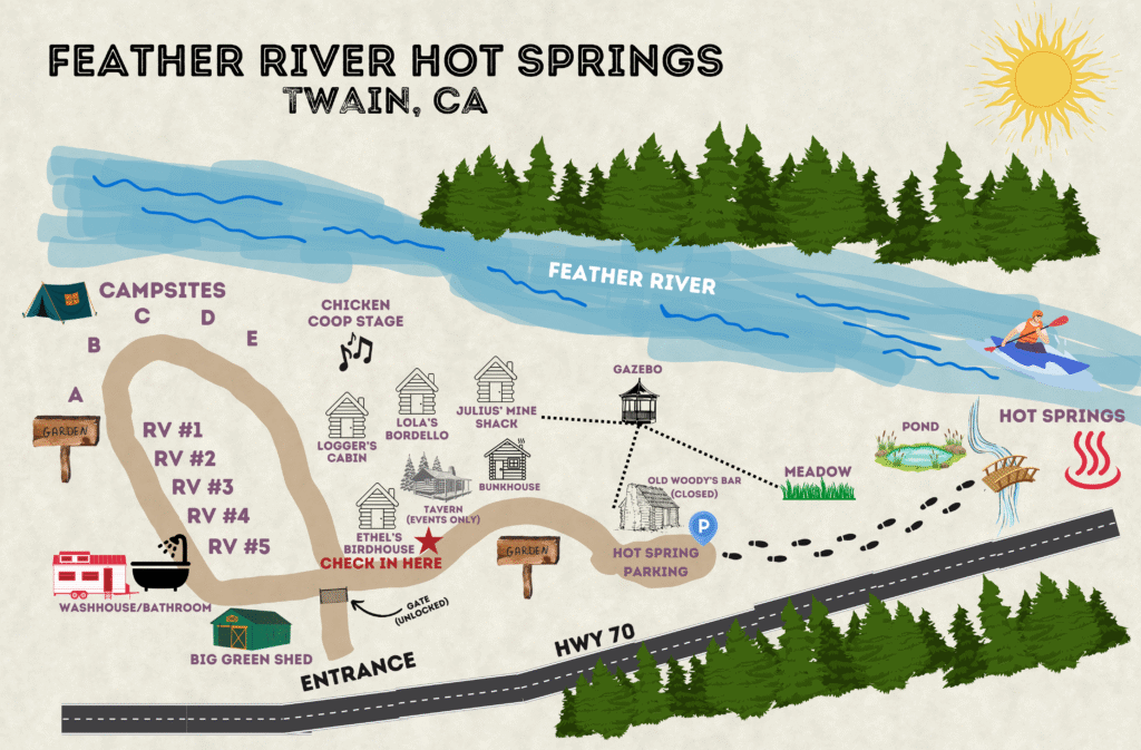 Map of Feather River Hot Springs