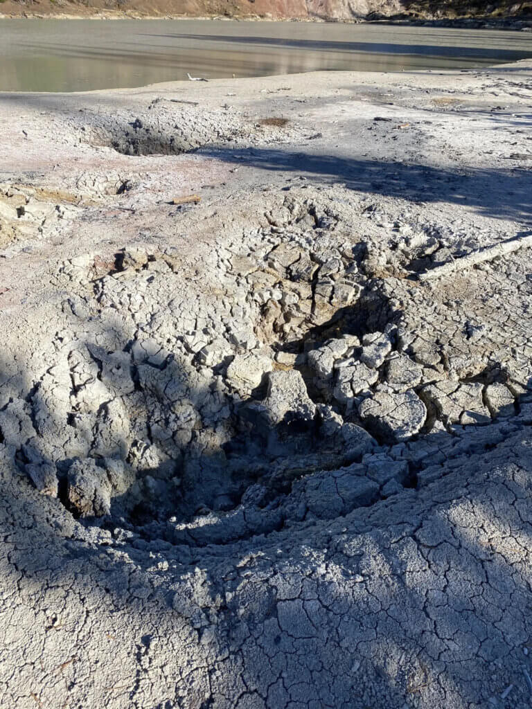 Terrain on boiling springs
