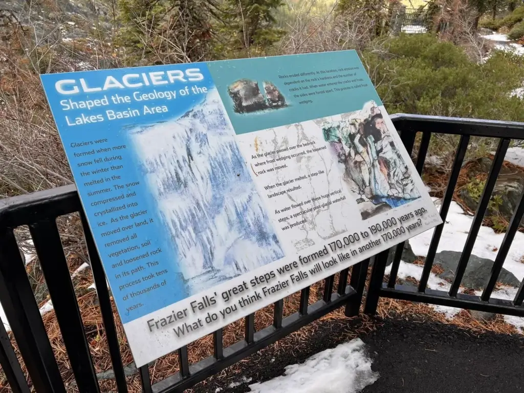 Information signs Frazier Falls
