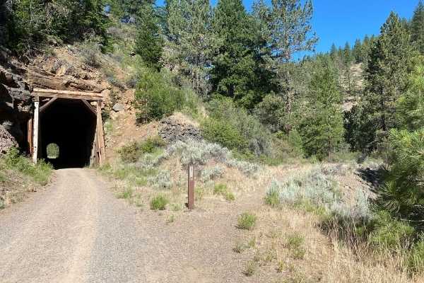Tunnel on Bizz Johnson Trail Lassen County