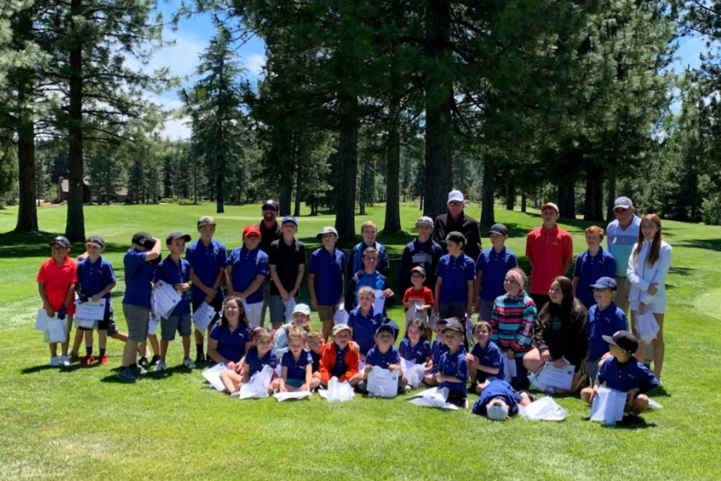 kids at golf camp in plumas county northern california
