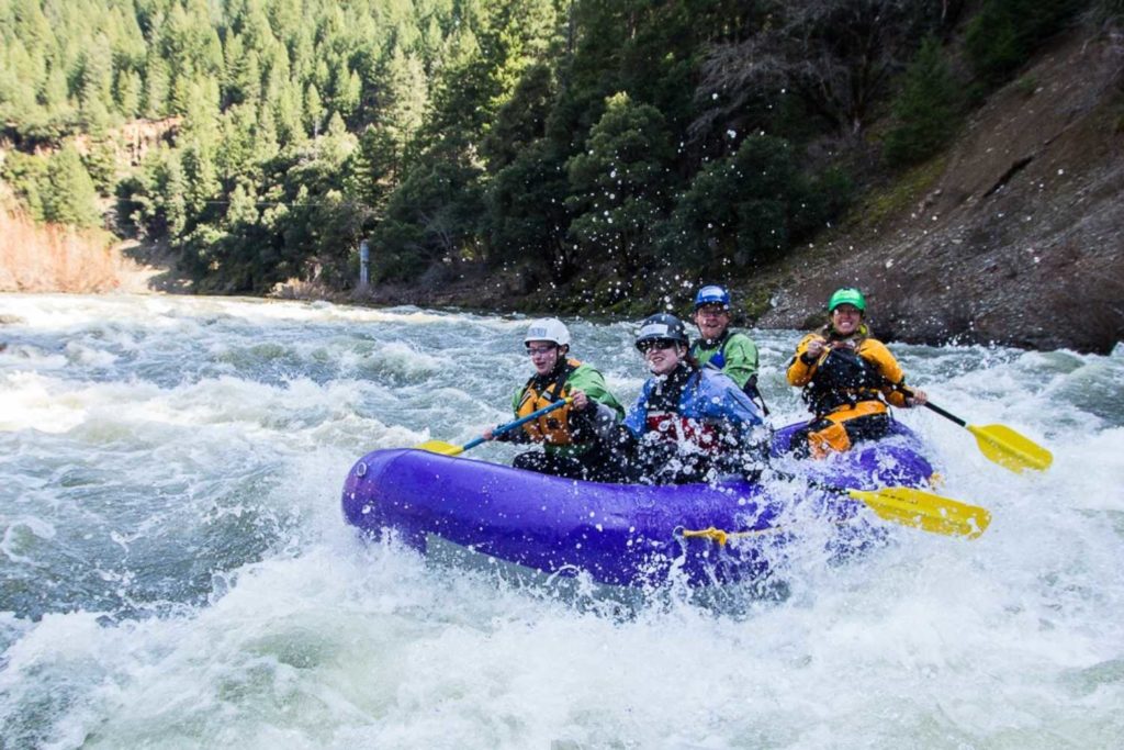 group rafting on the feather river in plumas county in northern california