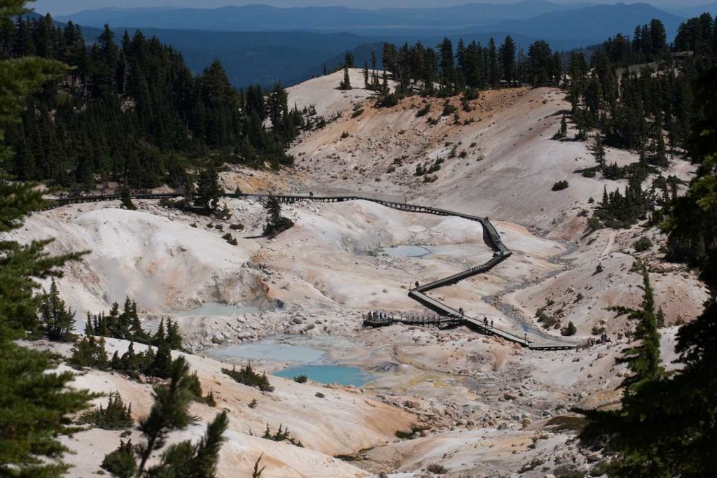 view overlooking bumpass hell lassen volcanic national park