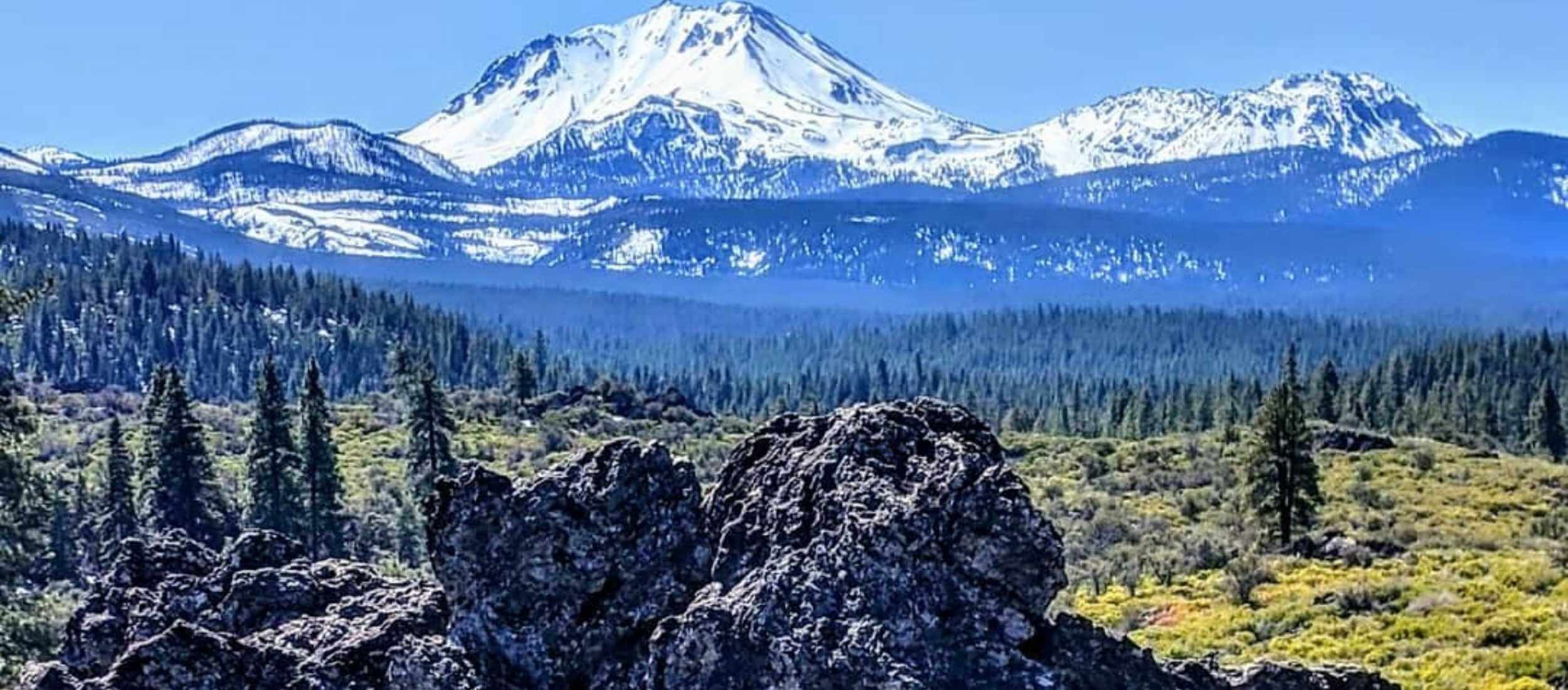 view of Mt. Lassen from Spencer Meadow Trail
