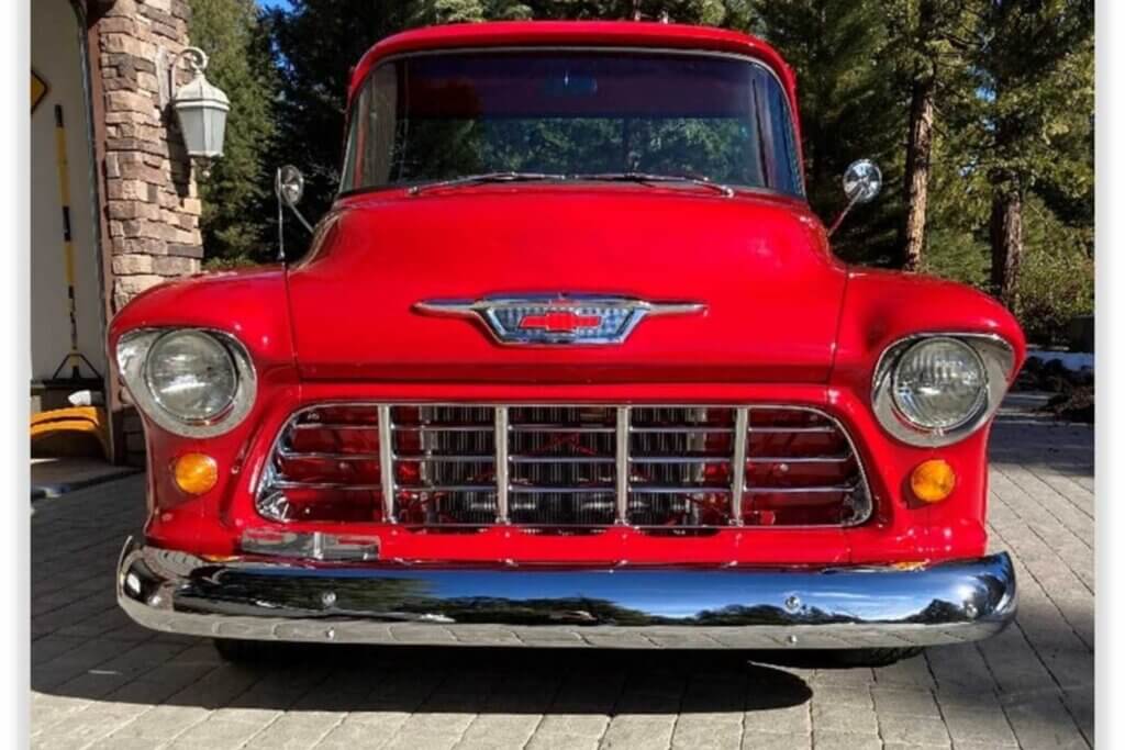 Red antique truck