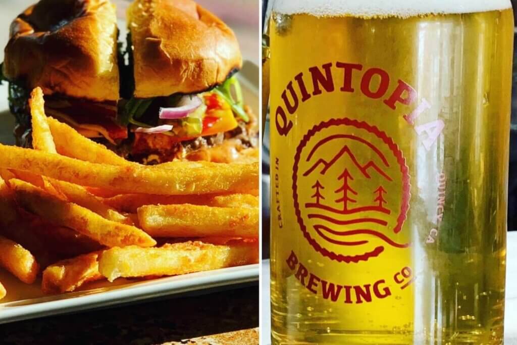 Burger, Fries and Quintopia Brewing Co, Beer