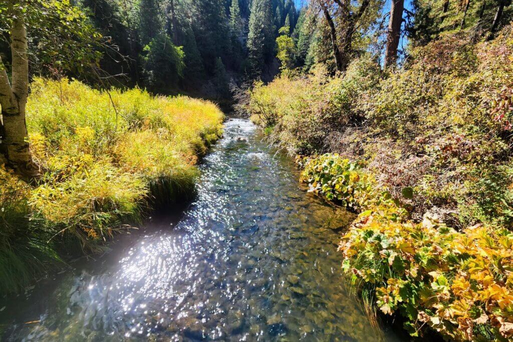 Spanish Creek in the fall near Oakland Camp