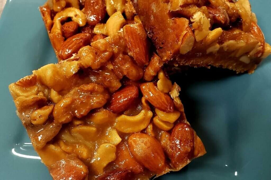 Caramel nut bars at the Feather River Food Co-op Favorite Fall Treats