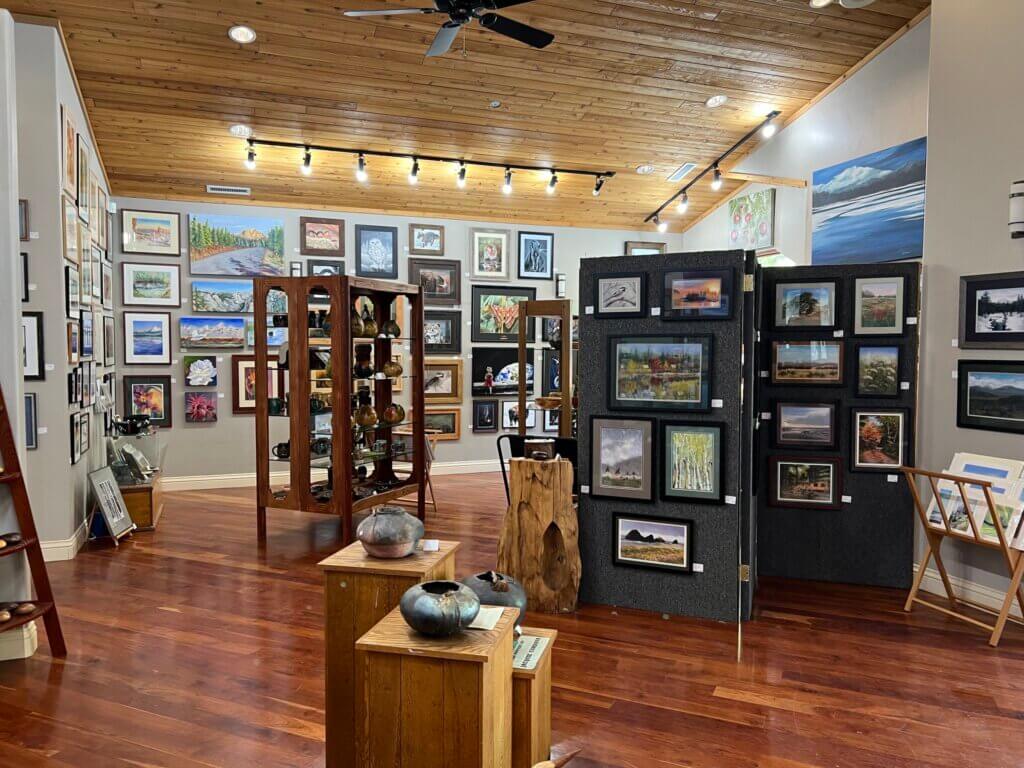 Artwork displays at Blue Goose Gallery of Artists