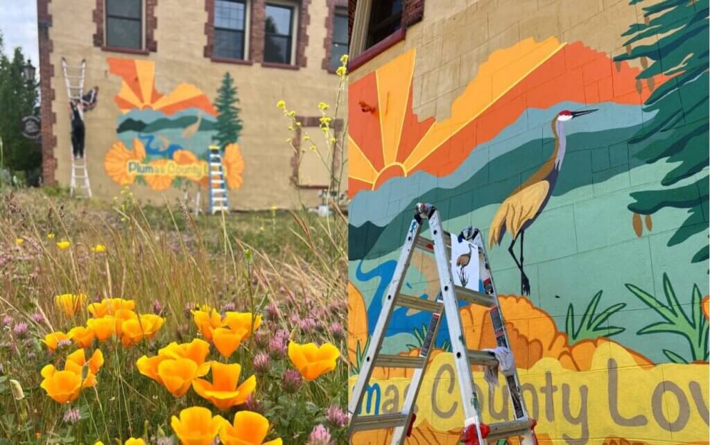 Mural in progress