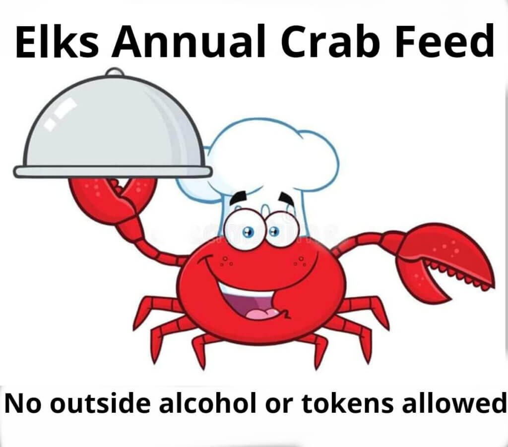 Crab Cartoon for Elks Crab Feed