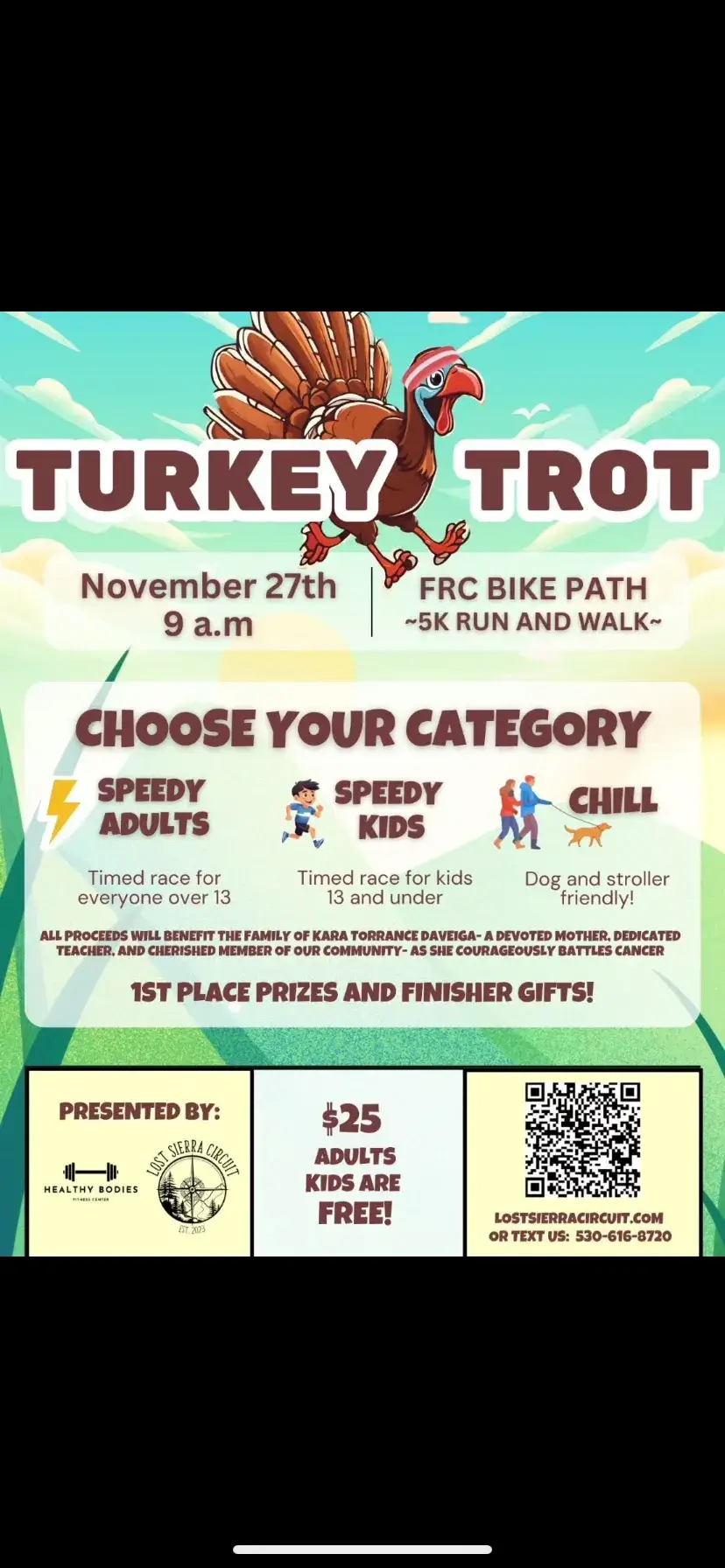 poster with information on the 2025 Quincy Turkey Trot