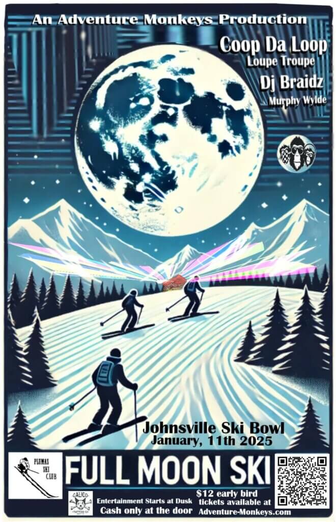 Full Moon ski poster