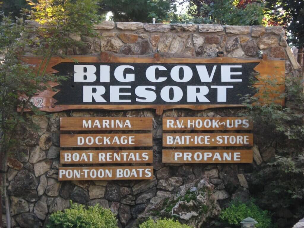 Big Cove Resort Sign