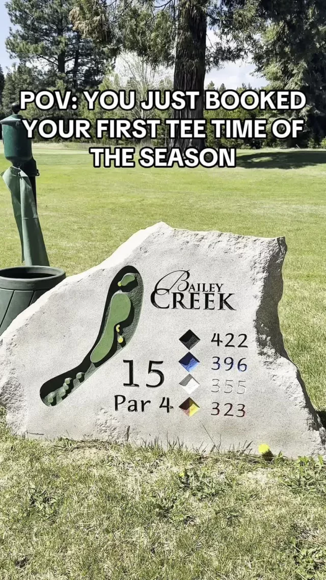 Opening day is here! ⛳️ Bailey Creek Golf Course is officially OPEN for the 2025 season — time to book your tee times, and enjoy a weekend getaway you’ll never forget.  Stay and play packages are available — because one day on the course just isn’t enough.  Click the link to book your getaway now https://baileycreek.com/stay-play/  #baileycreekgolfcourse #golf #golﬂife #norcal #weekendgetaway #Plumas #plumascounty #VisitPlumasCounty #lakealmanor #golftrip #ExploreCA #TravelTips
